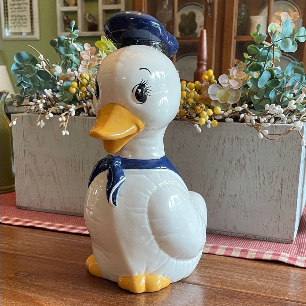 1987 Hand Painted Ceramic Sailor Duck Figurine